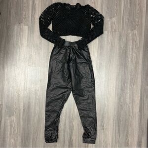 Weissman Faux Leather Hip Hop Dance Costume